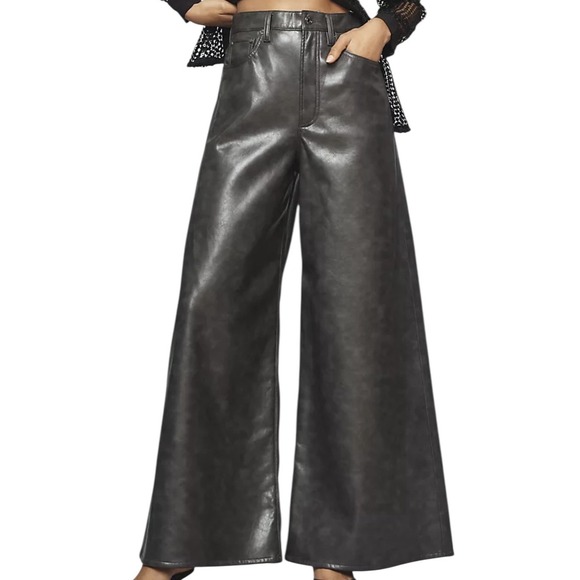 We The Free Denim - Free People We the Free ‎ Misha High rise Wide Barrel Jeans 30 coated vegan New